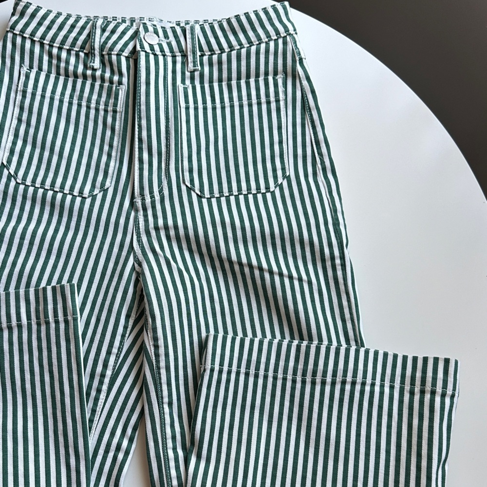 Rolla’s striped green bell bottom pants